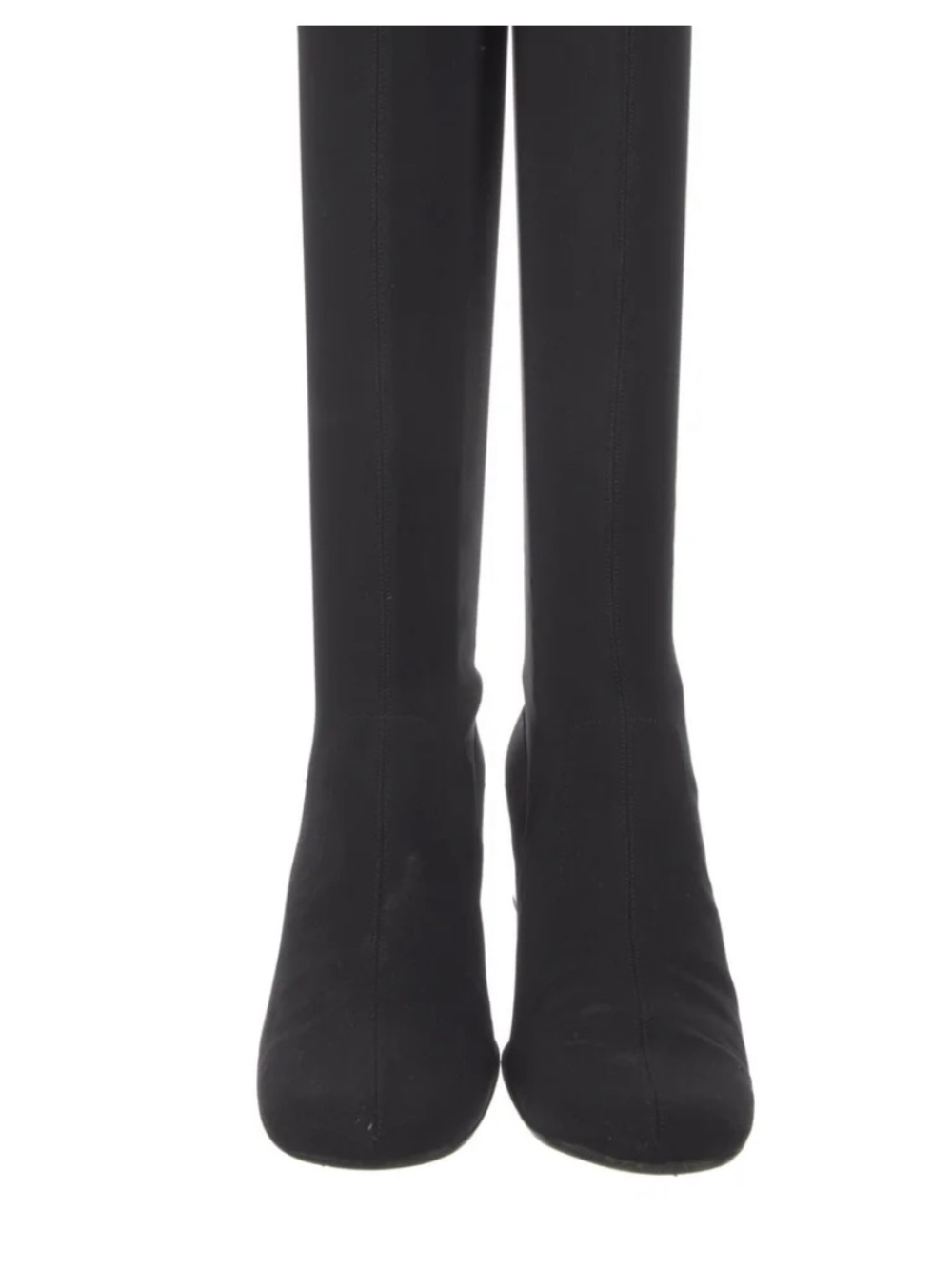 Gucci vintage stretch fabric mid high sock boots block heel size 7 women